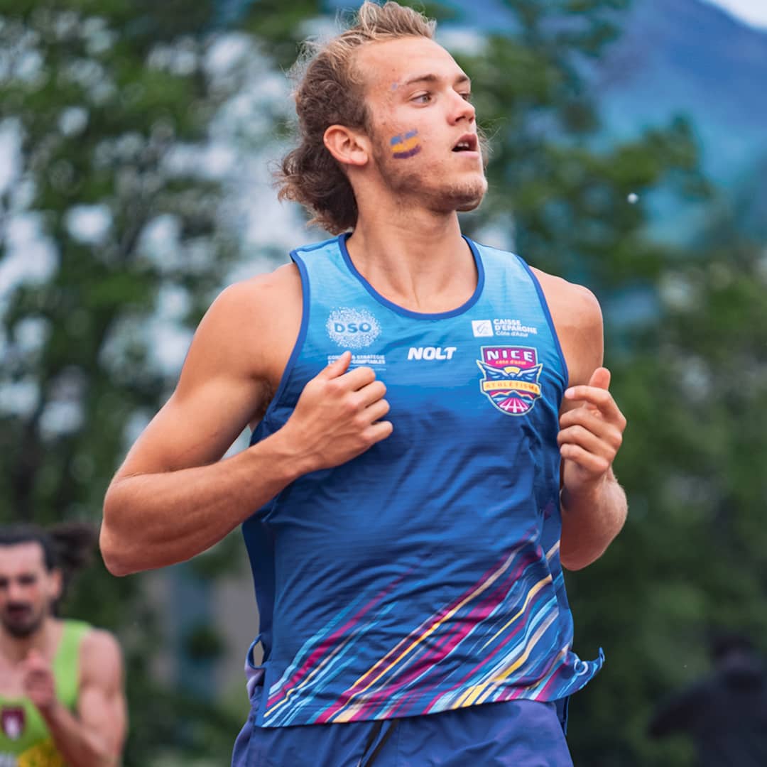 Tenues et maillots de running Athletisme éco-responsables et personnalisables à base de polyester recyclé et recyclable de la marque NOLT