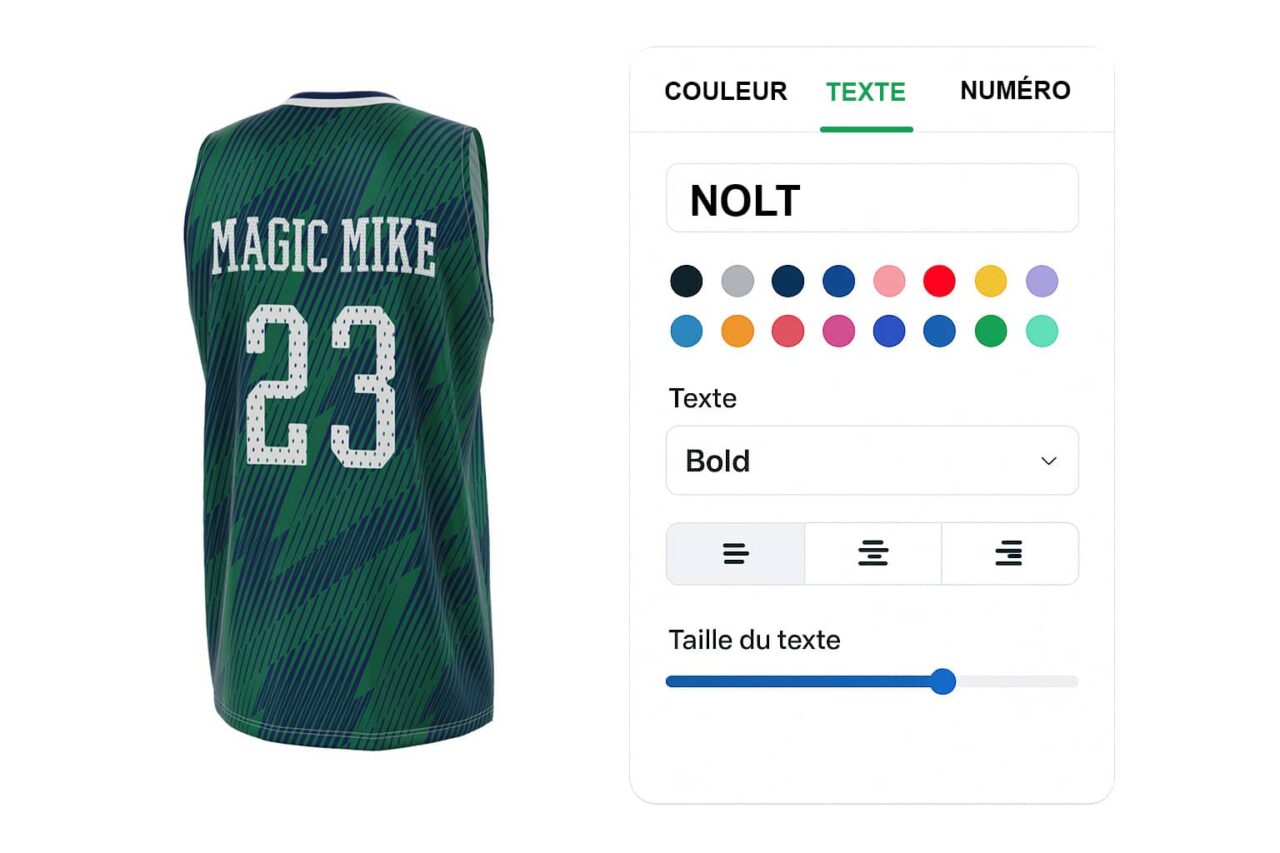personnalise ton maillot de basket